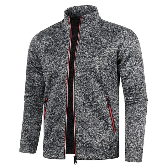 TOMMY - Herren Kaschmir Zipper Knit Lange Ärmel