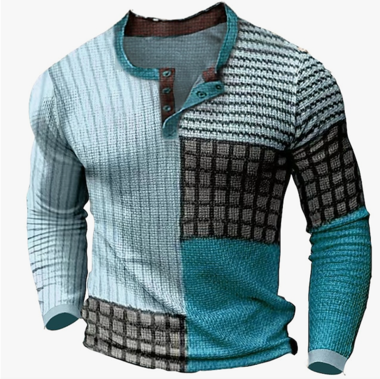 LAMO - Stylischer Pullover mit Waffel-Struktur für Herren (italienisches Design)