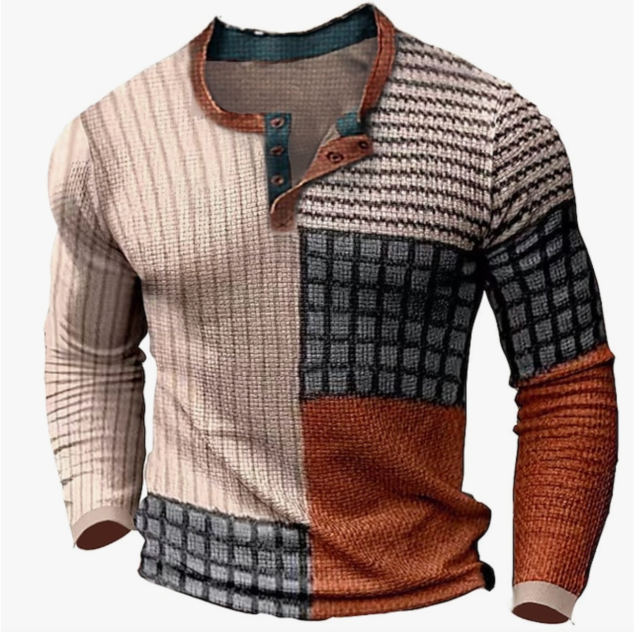 LAMO - Stylischer Pullover mit Waffel-Struktur für Herren (italienisches Design)