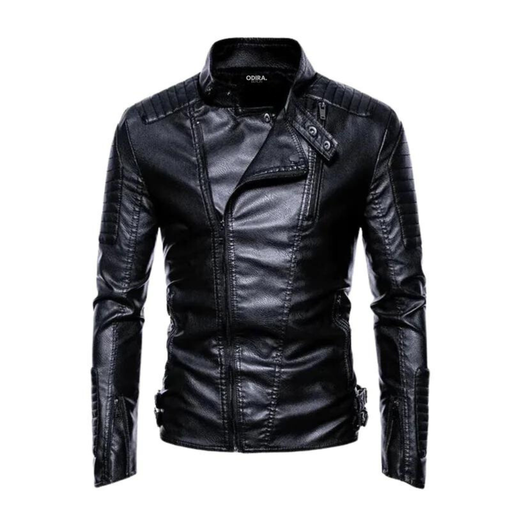 Cooper | Lederjacke Herren Herbst/Winter Vintage Motorrad Lapel Wasserdichte Jacke