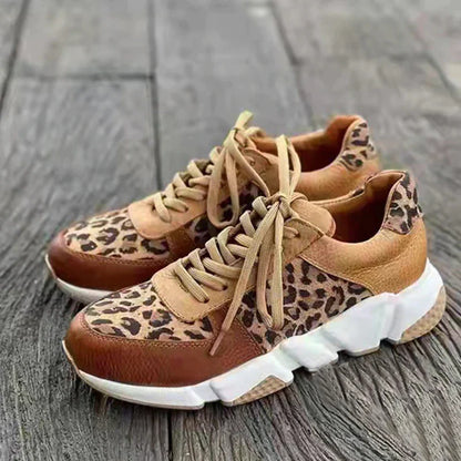 LEONI  - Lässige vulkanisierte Leopard Sneakers mit dicken Sohlen