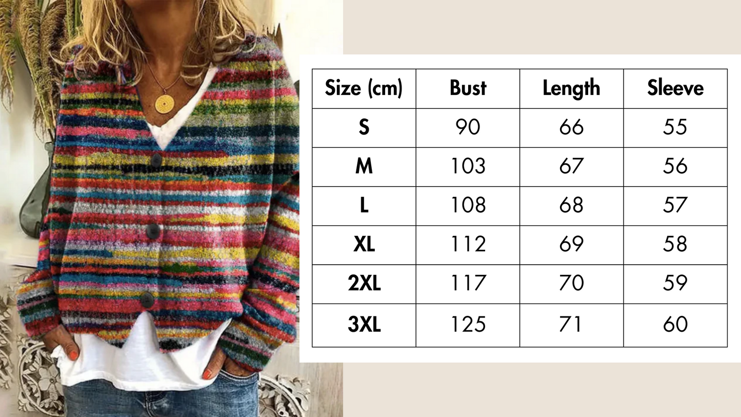 AMARA – Eleganter Bedruckter Pullover mit V-Ausschnitt