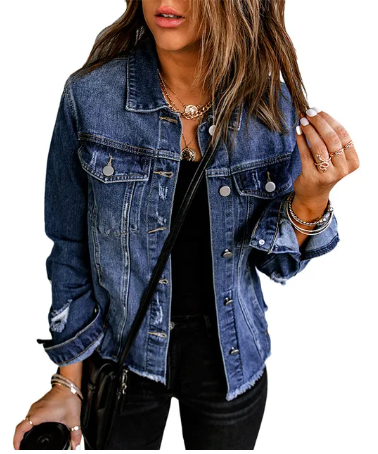 ELLEN - Himmelblaue Jeansjacke