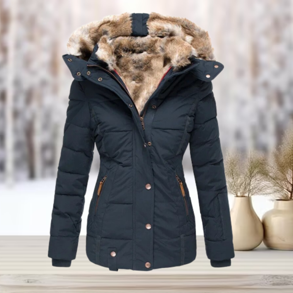 LALIA - Elegante Winter-Pelzjacke mit Kapuze 2023