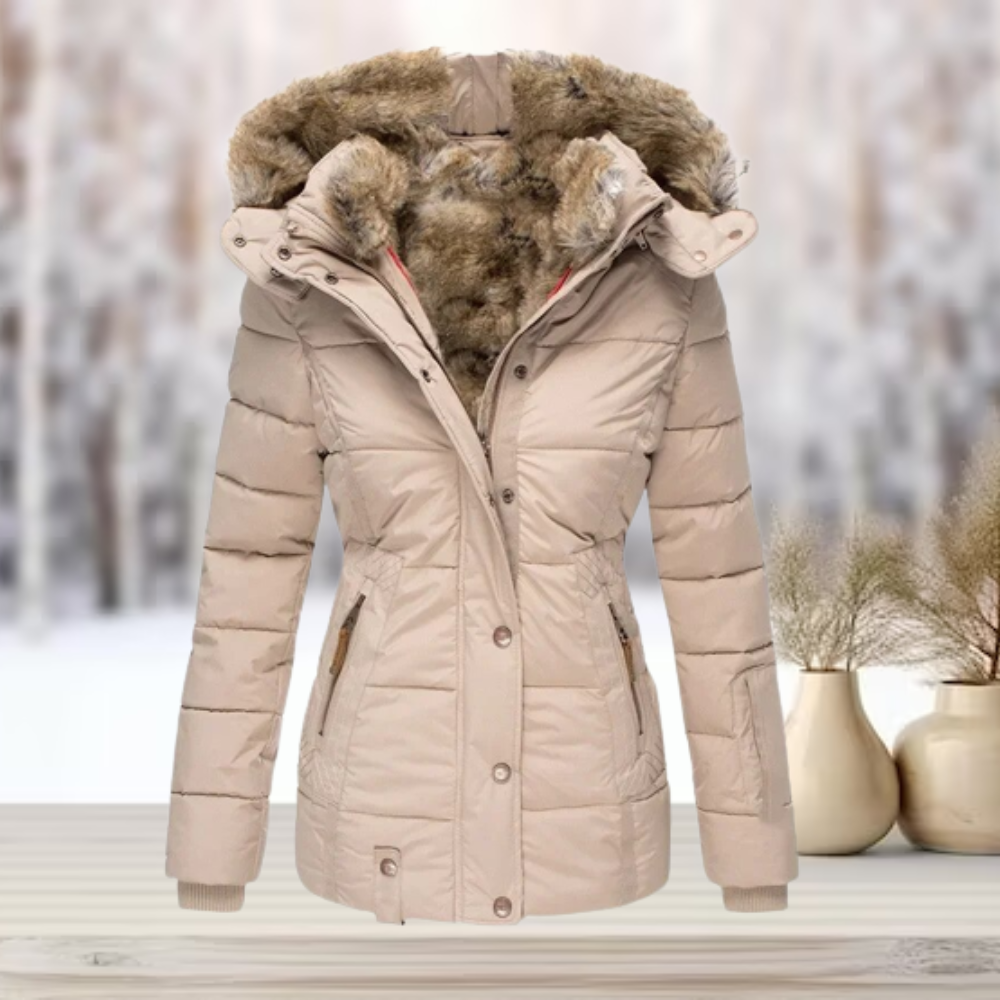 LALIA - Elegante Winter-Pelzjacke mit Kapuze 2023