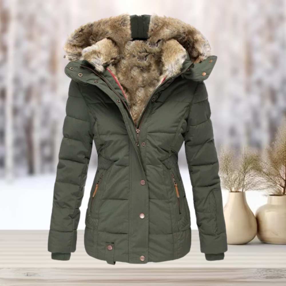 LALIA - Elegante Winter-Pelzjacke mit Kapuze 2023