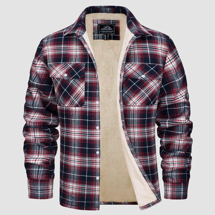 ALVINO - Herren Sherpa Shirt Fleece