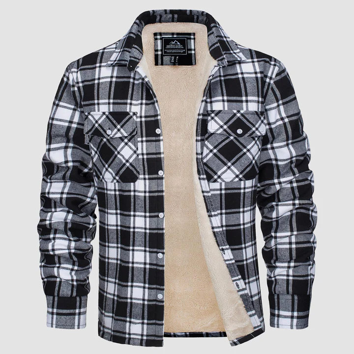 ALVINO - Herren Sherpa Shirt Fleece