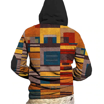 KARL - Hoodiejacke mit warmen Kunst-Fell im Karomuster