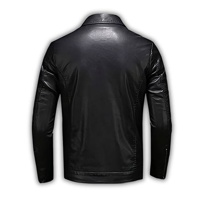 Jacob | Schmal geschnittene Biker-Lederjacke