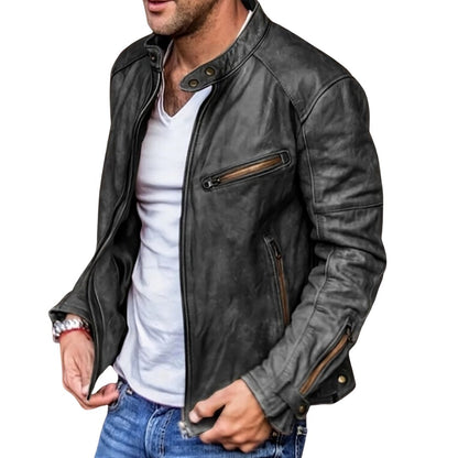 Ethan  | Herren Leder Motorrad Jacke