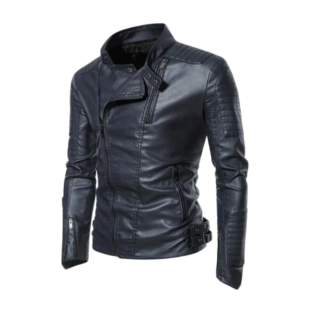 Cooper | Lederjacke Herren Herbst/Winter Vintage Motorrad Lapel Wasserdichte Jacke