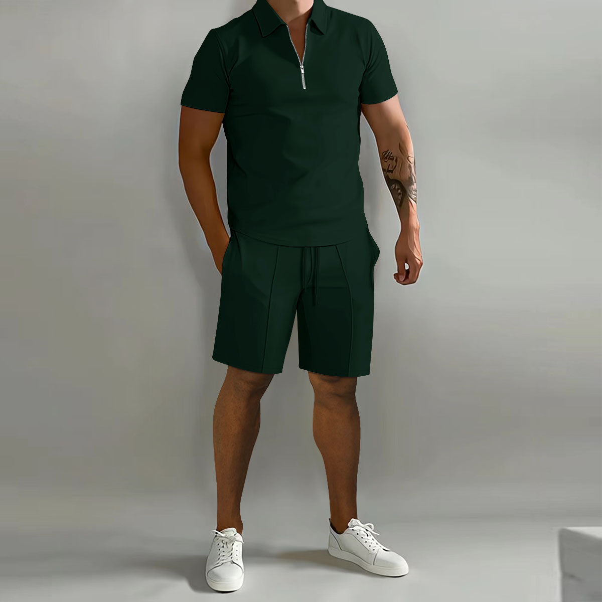 BENNO - POLOSET MIT KURZEN ÄRMELN UND SHORTS