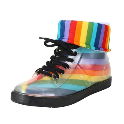 Regenbogen - warme und wasserfeste Damen-Boots